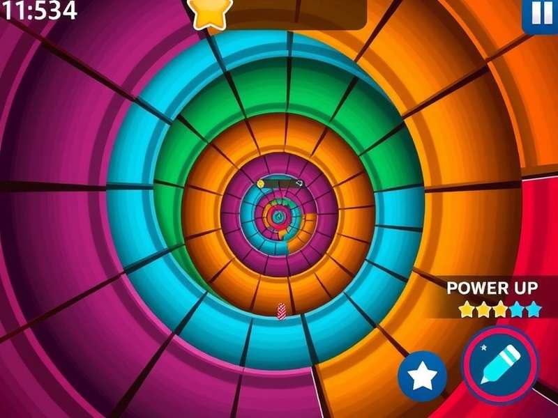 Spiral Hop Rush strategy guide showing power-up usage